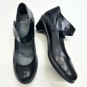 Dansko Bess Kidskin Mary Jane Pumps Womens Sz 7.5-8 EU38 Black Leather Shoes